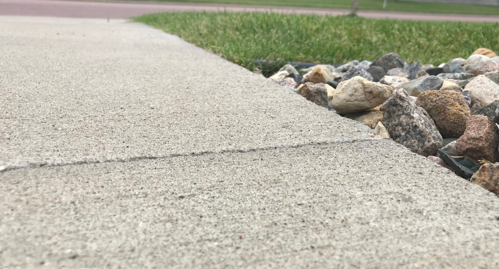 Sidewalk after concrete leveling
